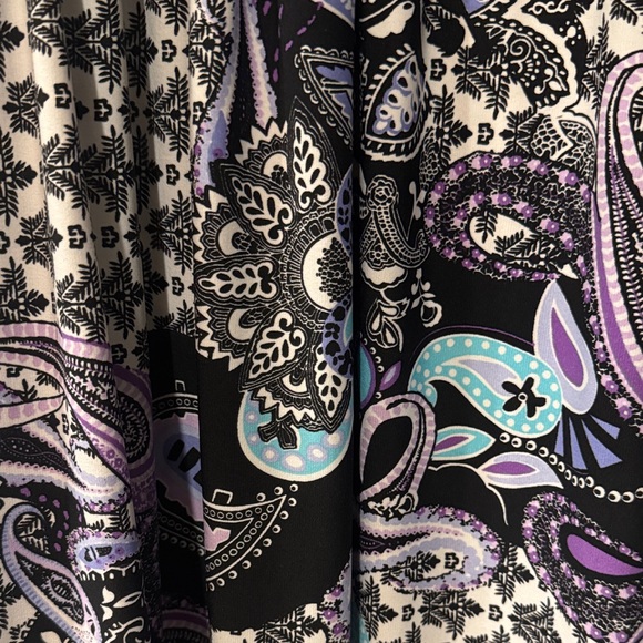 New Directions Black,  Blue, Violet Vibrant Maxi Dress - Picture 5 of 8